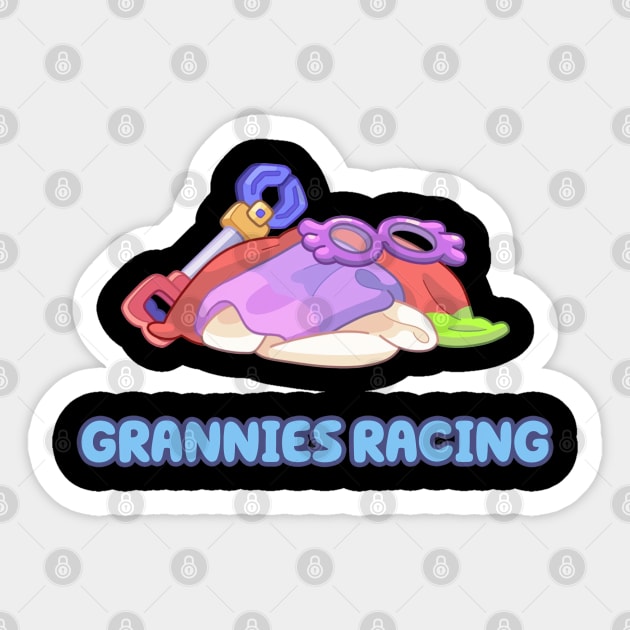 Grannies Racing Sticker by sikecilbandel